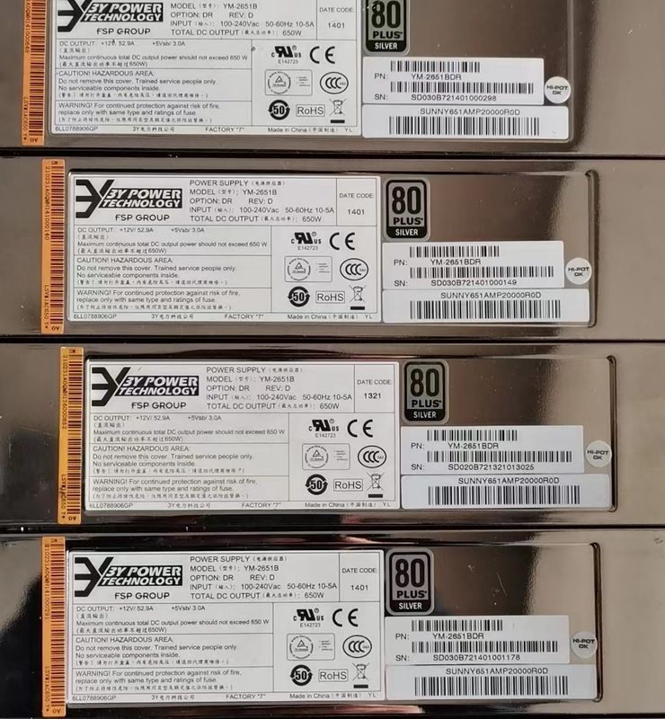 LSVM1AC650 PSR650B-12A1 AC 650W Power Supply For S5800 S5820 S6800 Switch